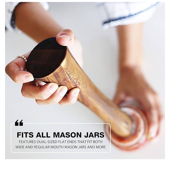 NEW NWT Masontops Pickle Packer Hand Crafted Acacia Wood Vegetable Tamper - Picture 5 of 9